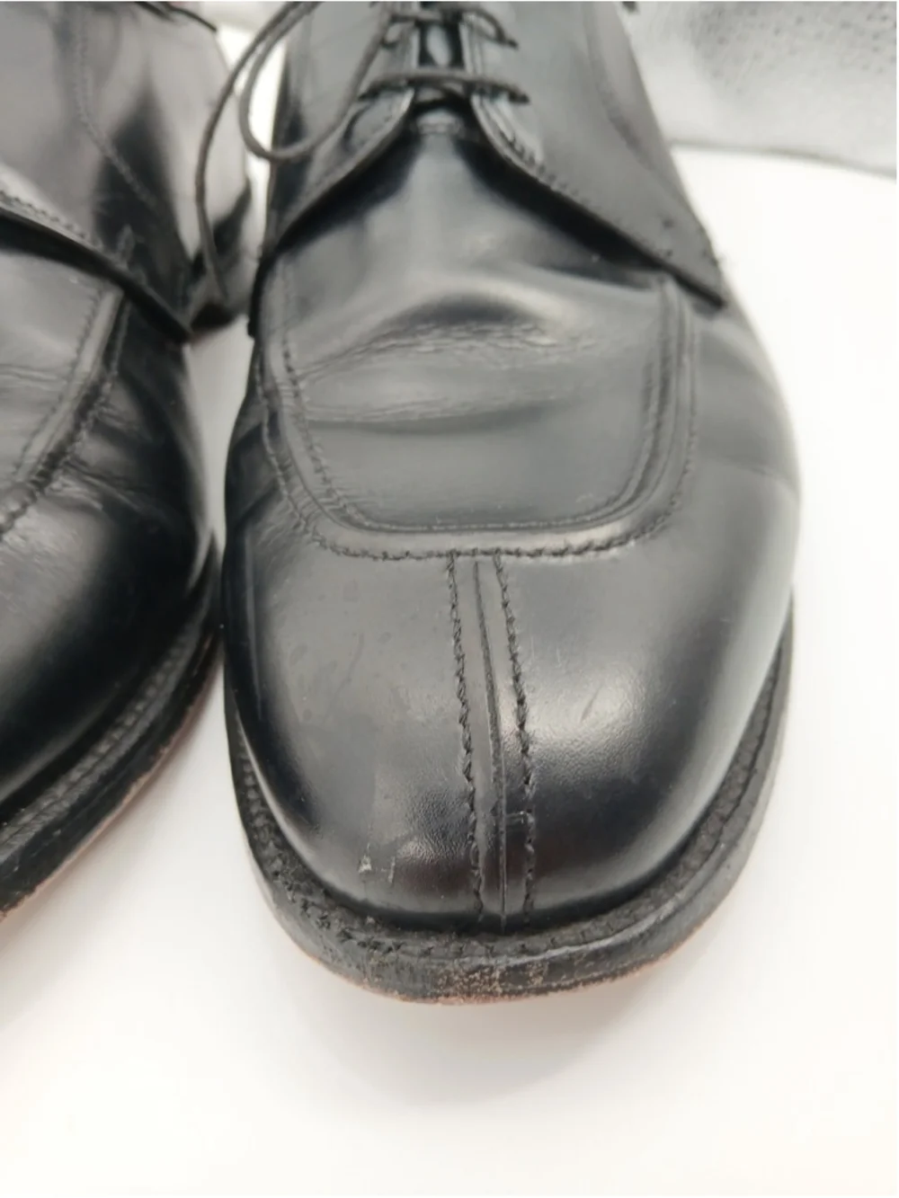 Allen Edmonds Hancock Men's Split Toe Dress Shoes Size 11.5 Leather Black